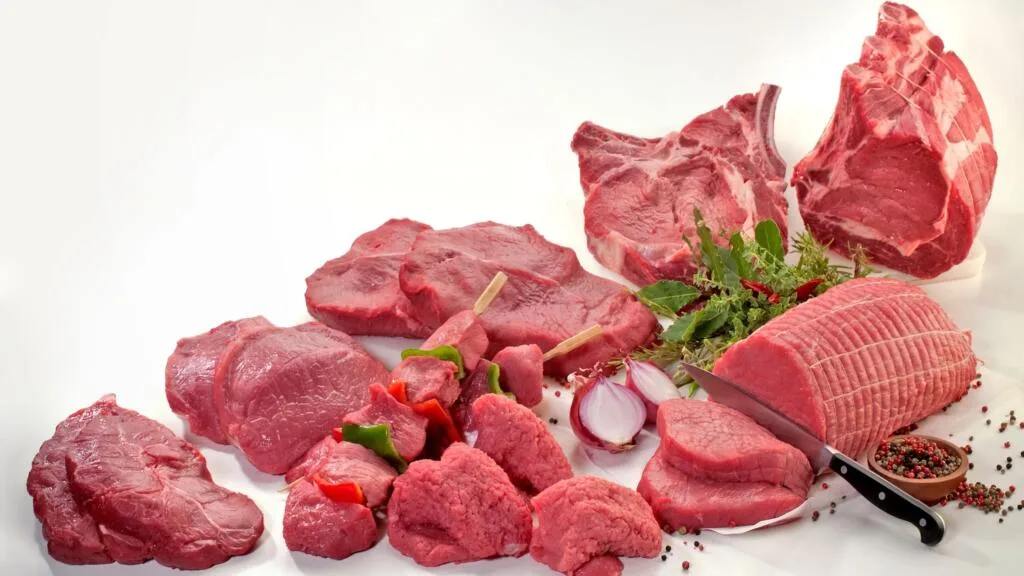 Cortes de carne de ternera