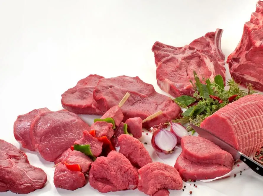 Cortes de carne de ternera